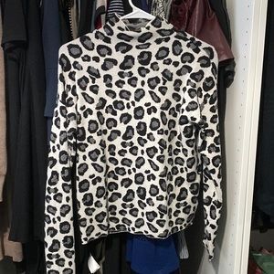 Tabard leopard print sweater